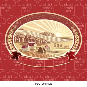 Farm Country Side Barn Field Corn Wheat 2