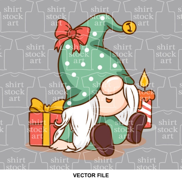 Gnome Christmas Cartoon Character 1