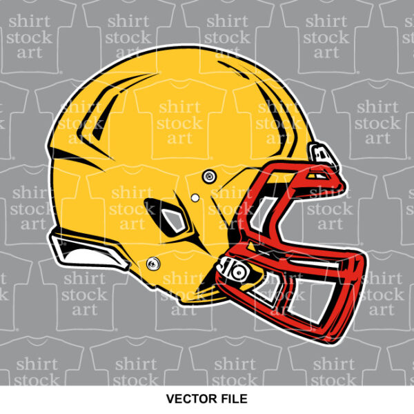 American Football Helmet Side View